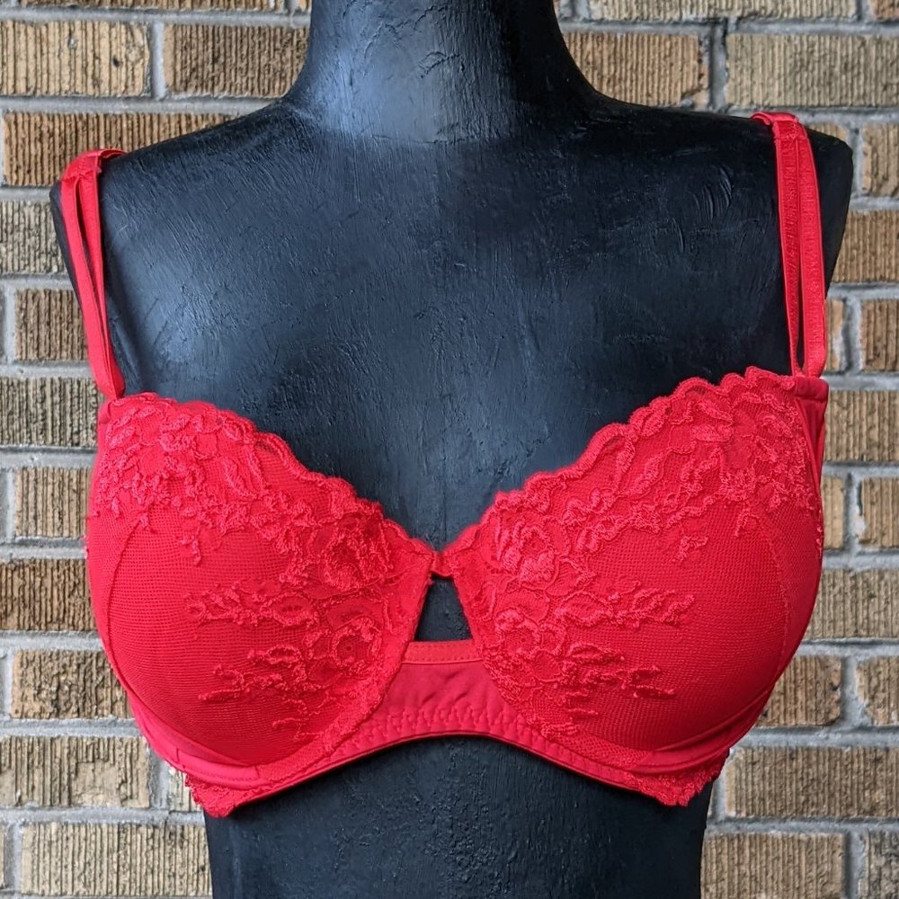38C Red Lace Bra Secret Treasures Push Up